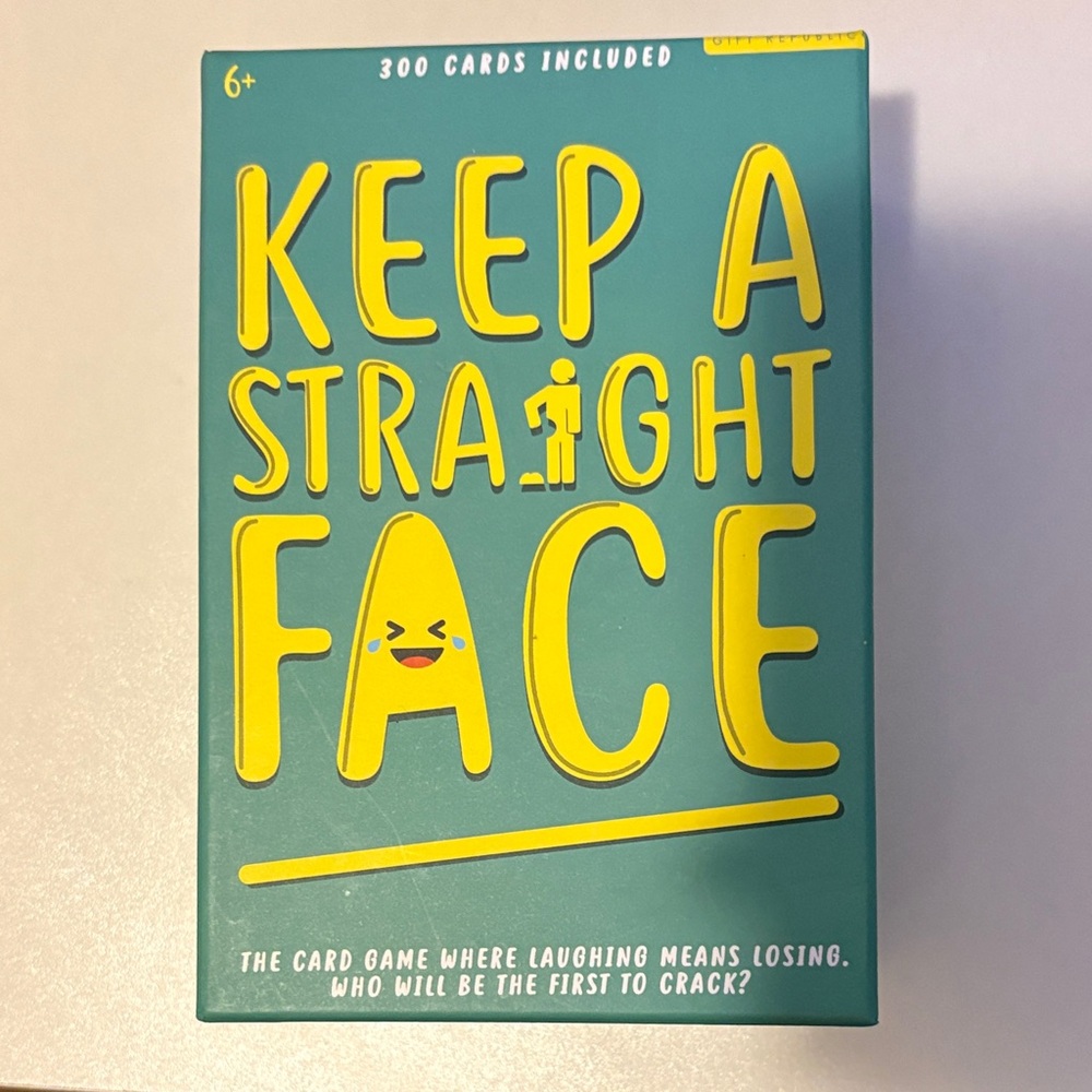 Keep a Straight Face Card Game - Yellow and Blue